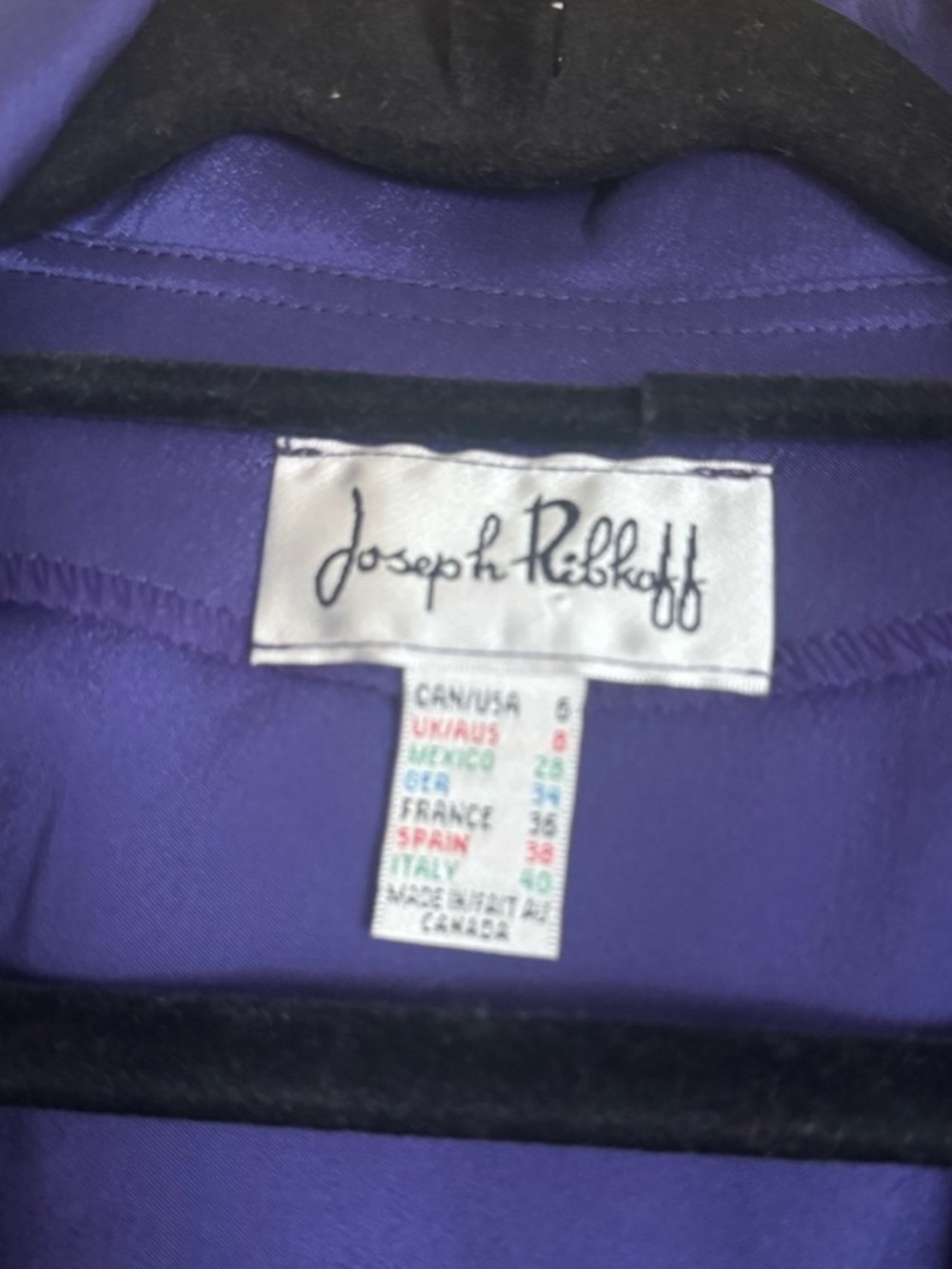 Joseph Ribkoff Purple Satin Tie Front Blazer | Ruffle Sleeve Statement Jacket - Picture 3 of 6